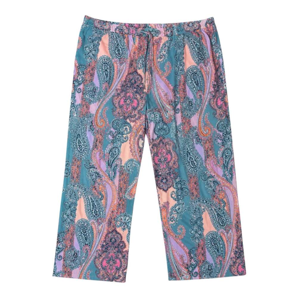Soft Surroundings Paisley Print Drawstring Lounge Pants